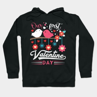 Our First Valentines Day Together 2024 Matching Couple Hoodie